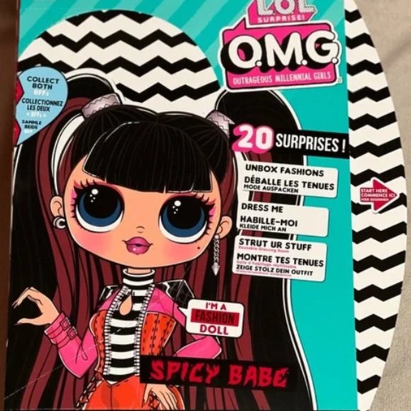 Poupée LOL Surprise OMG Spicy Babe - Série 4, 12 Pouces, Tenue Fashion, Neuf